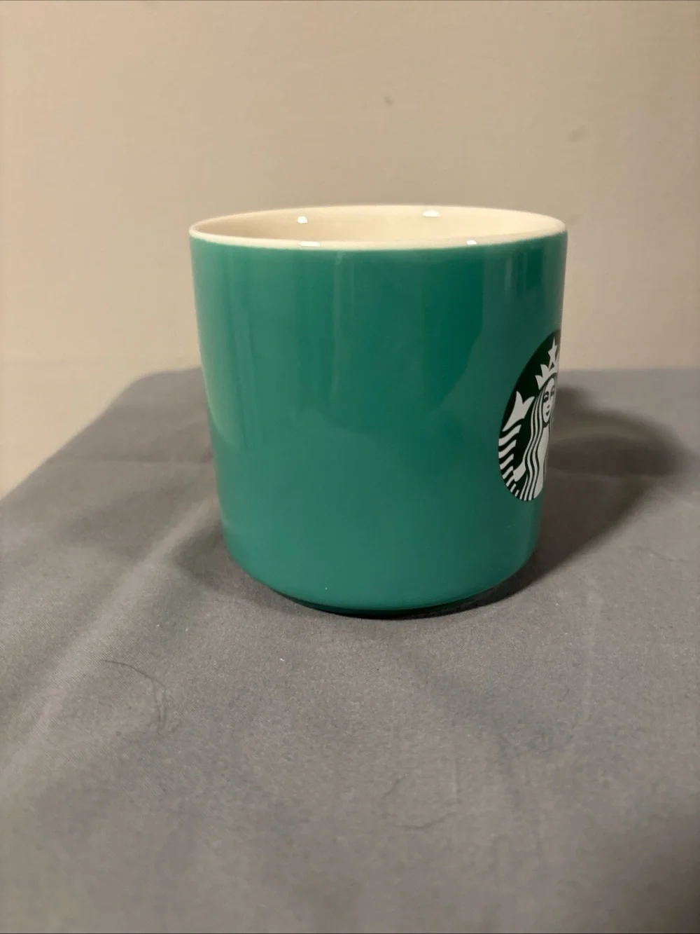 Starbucks Teal Ceramic Mug with Green Siren Logo